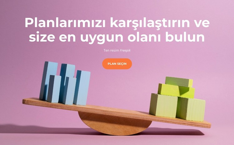 Planlarımızı karşılaştırın CSS Şablonu