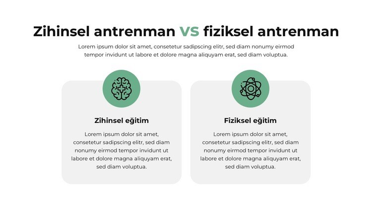 Karşılaştırma planı Şablon