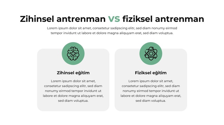 Karşılaştırma planı Web Sitesi Şablonu