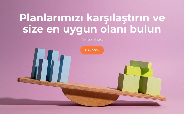 Planlarımızı karşılaştırın WordPress Teması