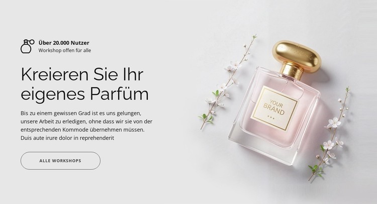 Kreieren Sie Ihr eigenes Parfüm CSS-Vorlage