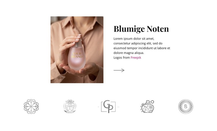 Blumige Noten HTML-Vorlage