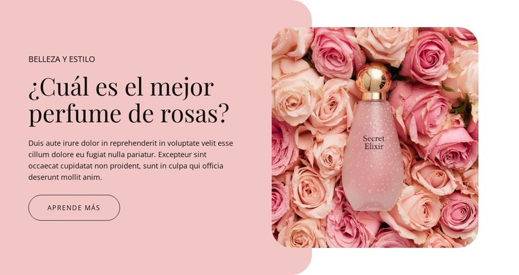 Perfume de rosa Plantilla HTML