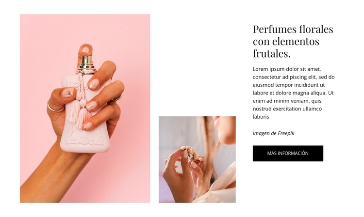Perfumes florales Tema de WordPress