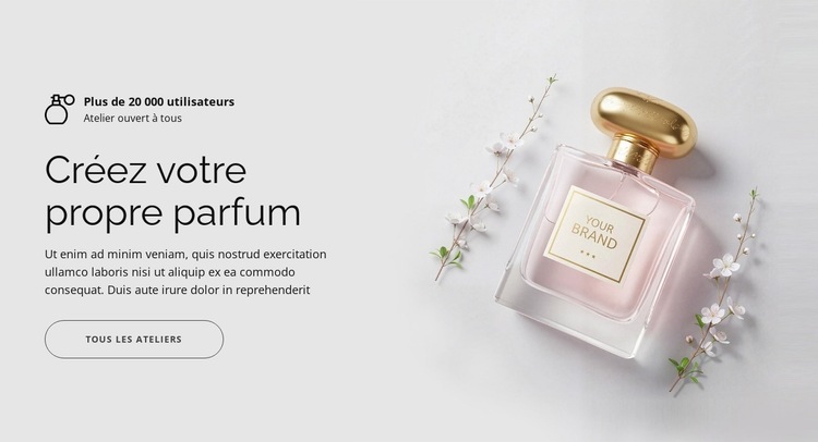 Créez votre propre parfum Modèle de site Web