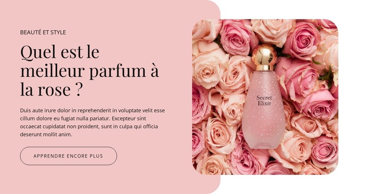 Parfum à la rose Thème WordPress