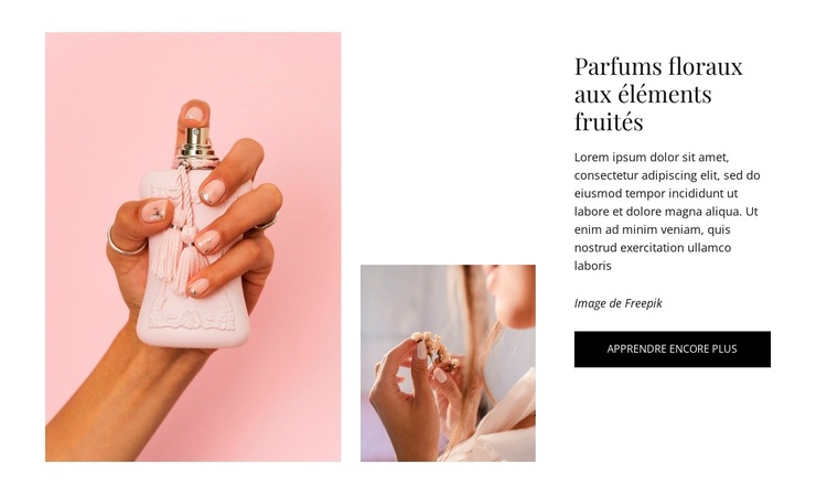 parfums floraux Thème WordPress