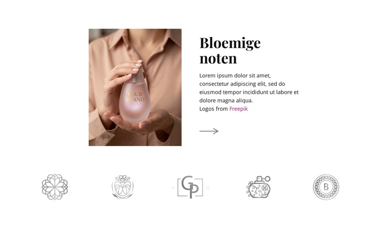 Bloemige noten Website sjabloon