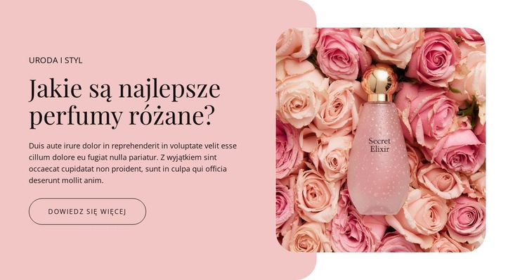 Perfumy różane Szablon witryny sieci Web