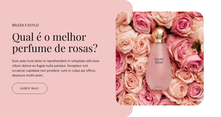 Perfume de rosas Modelo de site