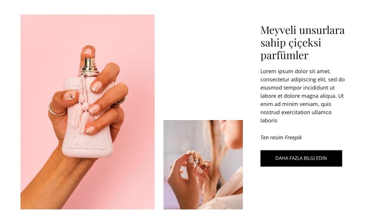 Çiçeksi parfümler CSS Şablonu