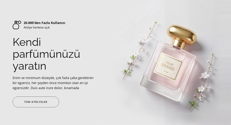Kendi parfümünüzü yaratın CSS Şablonu