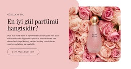 Gül Parfümü Web Sitesi Şablonu