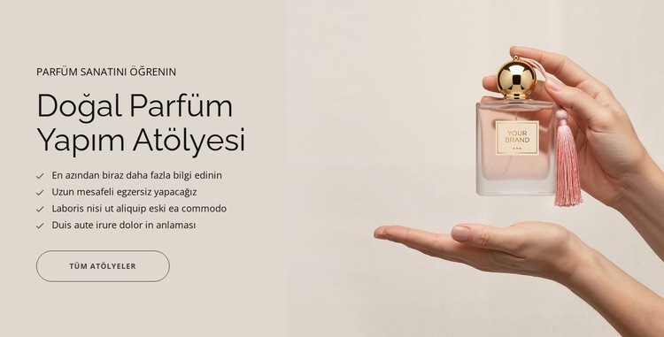 Doğal parfüm Web Sitesi Şablonu