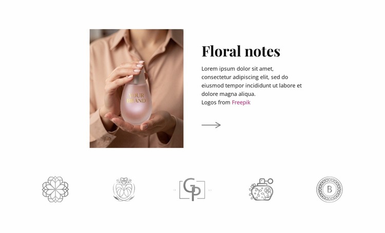 Floral notes Website Mockup