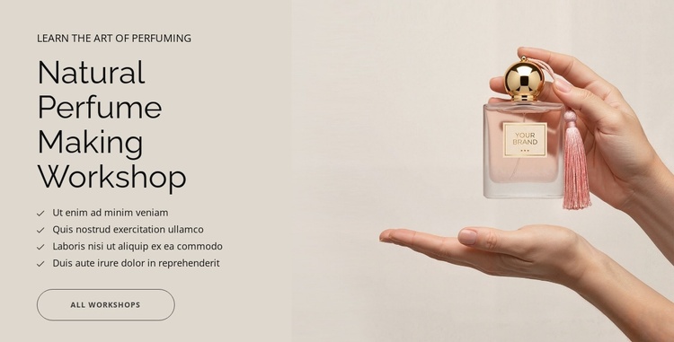 Natural perfume Website Template