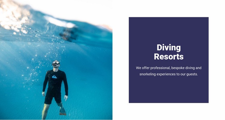 Diving with sharks Elementor Template Alternative