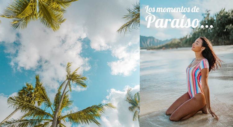 Resort de playa paraíso Maqueta de sitio web