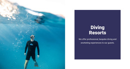HTML5 Template For Diving With Sharks