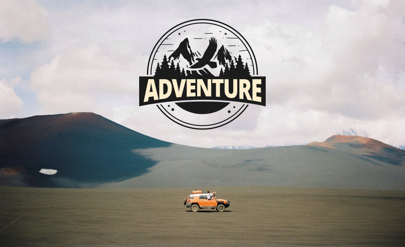 Adventure logo on image Web Page Design