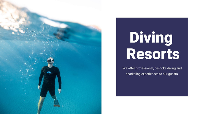 Diving with sharks Web Page Design