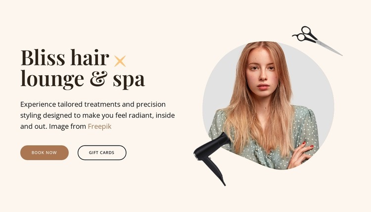 Hair and spa services HTML Template