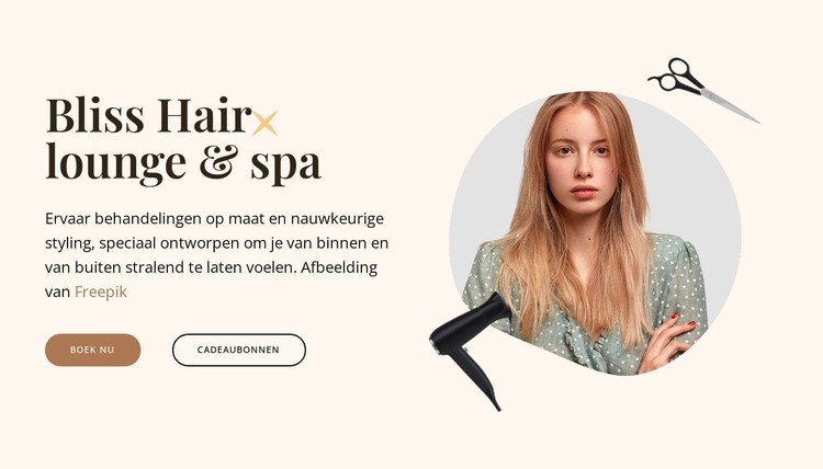 Haar- en spabehandelingen CSS-sjabloon