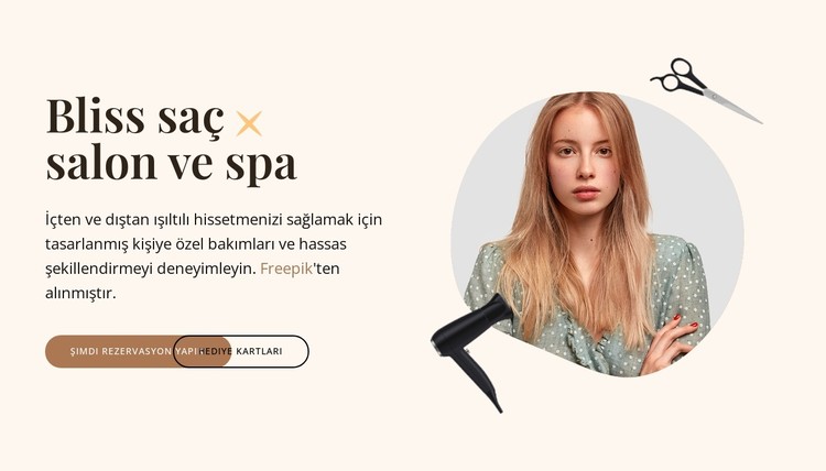 Saç ve spa hizmetleri CSS Şablonu