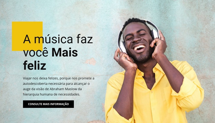 Música e entretenimento online Construtor de sites HTML