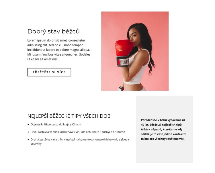 Sport pro všechny Šablona HTML