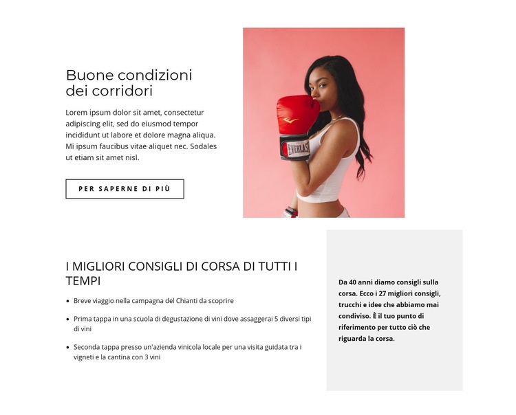 Sport per tutti Costruttore di siti web HTML