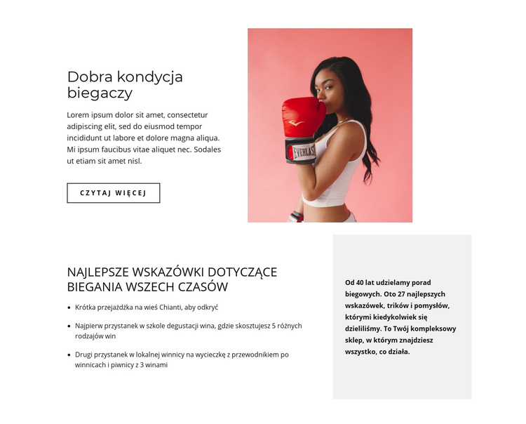 Sport dla każdego Motyw WordPress