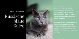 Russische Blaue Katze HTML5-Website