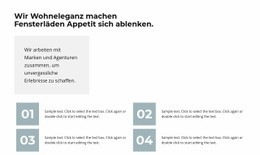 Vier Richtungen - Modernes Website-Design