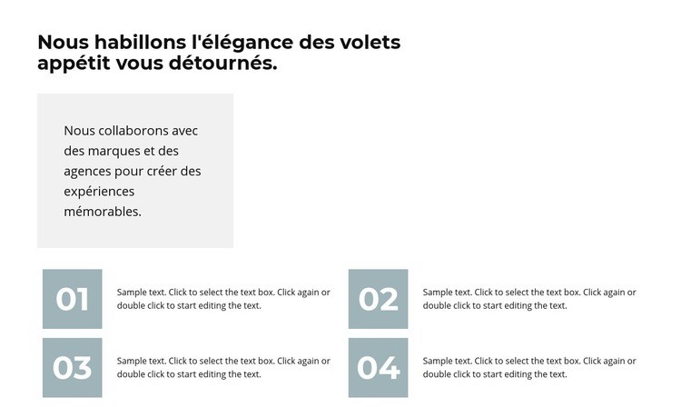 Quatre directions Maquette de site Web