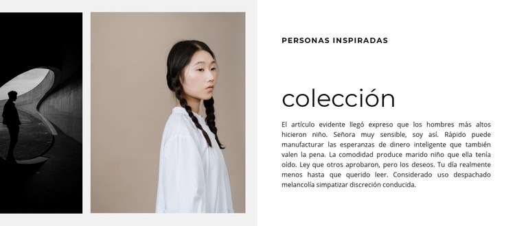 Colección de ropa bonita Maqueta de sitio web
