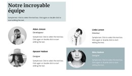 Quatre Membres De L'Équipe - Meilleur Modèle CSS