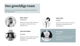 Vier Teamleden - Aanpasbaar Professioneel WordPress-Thema