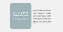 Telefonní Adresa A Text – Webová Šablona HTML