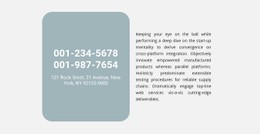 Phones Address And Text Flexbox Template