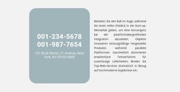 Telefonadresse Und SMS Flexbox-Vorlage