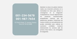 Dirección Y Texto De Los Teléfonos Plantilla De Caja Flexible