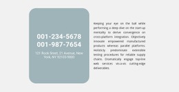 Phones Address And Text - Modern Html Code