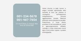 Indirizzo E Testo Del Telefono Modello Di Casella Flessibile