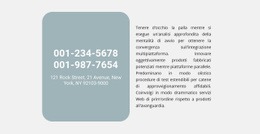 Indirizzo E Testo Del Telefono - Ispirazione Per Modelli HTML5