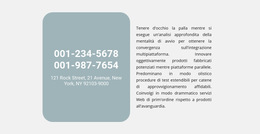 Indirizzo E Testo Del Telefono - Modello Di Progettazione Del Sito Web