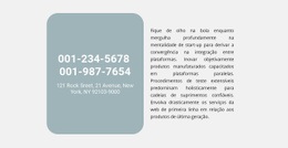 Endereço E Texto Dos Telefones - Melhor Design De Site