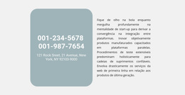 Endereço E Texto Dos Telefones - Melhor Tema WordPress Gratuito