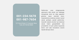 Telefon Adresi Ve Metin - En Iyi Ücretsiz WordPress Teması