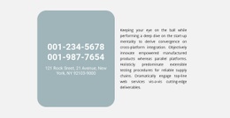 Phones Address And Text - Best Web Page Design